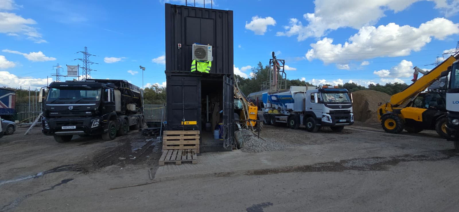 Our vehicles to transport concrete to sites